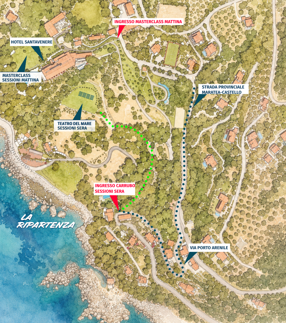 Mappa di accesso all'Hotel Santavenere